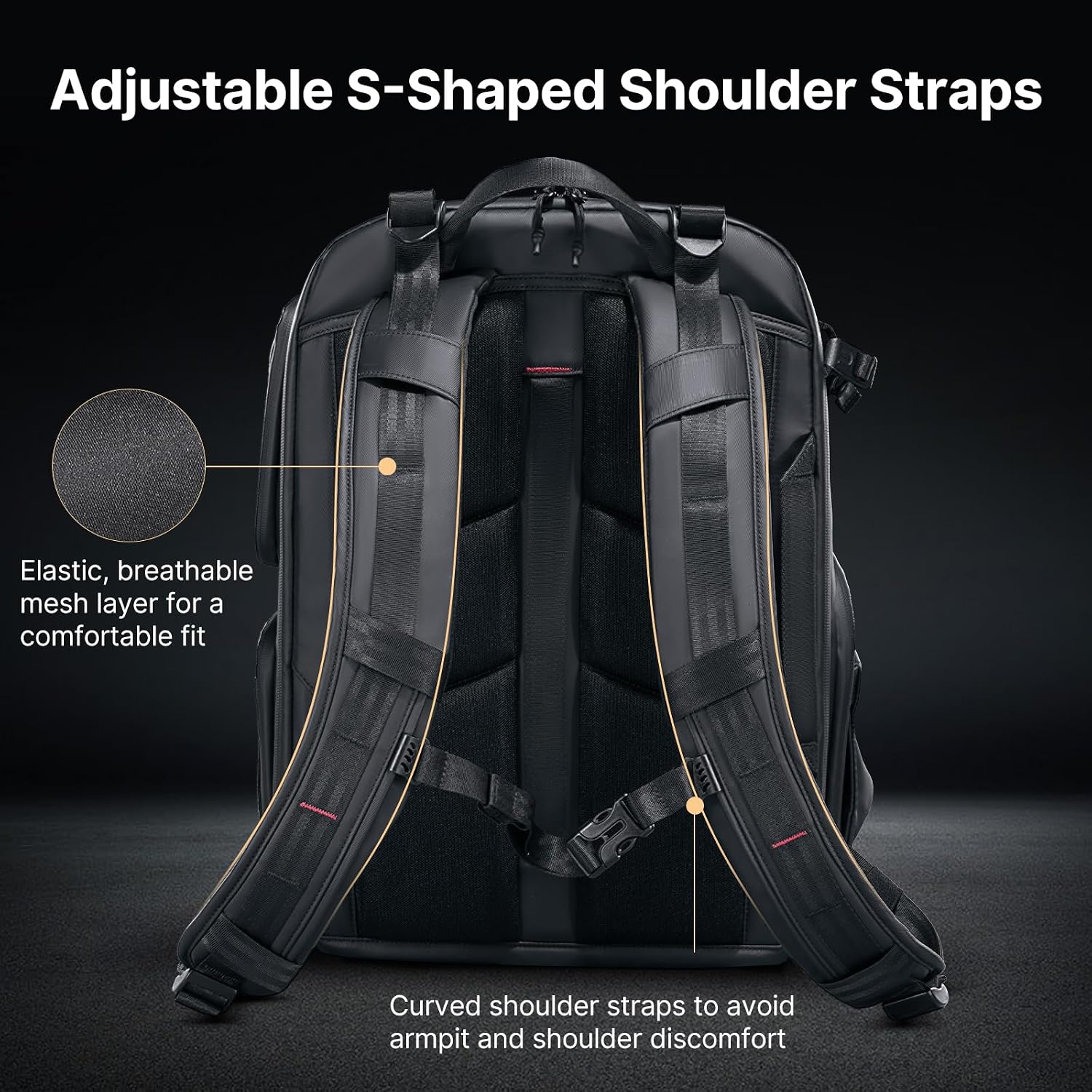 ULANZI BP10 35L Hardshell Camera Backpack, Professional Splash-proof Photography Camera Case Anti Theft Travel f Photographers Unisex Drone DSLR Mirrorless Camera Lens Tripod Holder 17'' Laptop Black