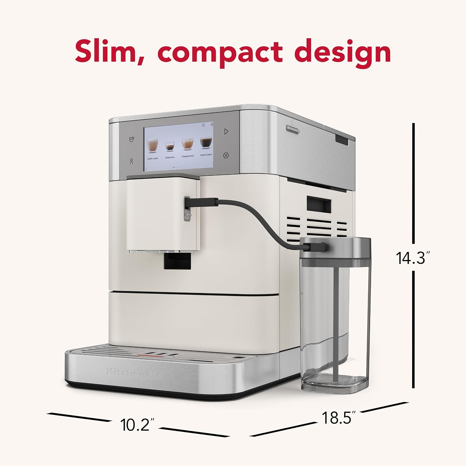 KitchenAid Fully Automatic Espresso Machine KF8, KES8558PL, Porcelain White