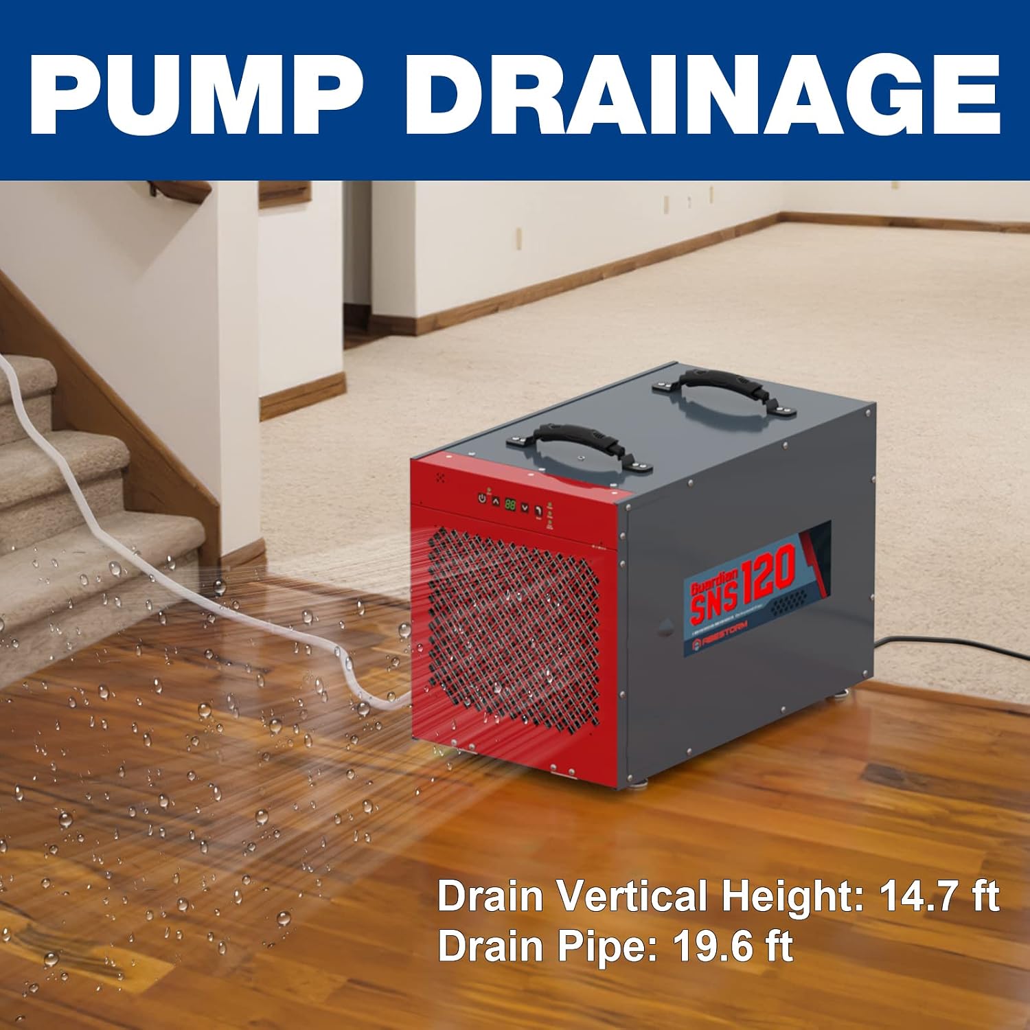 Abestorm 235 Pint Commercial Dehumidifiers for Crawl Space, Basement, Whole Homes up to 3,300 sq. ft, Water Damage Restoration Equipment with Pump and Drain Hose