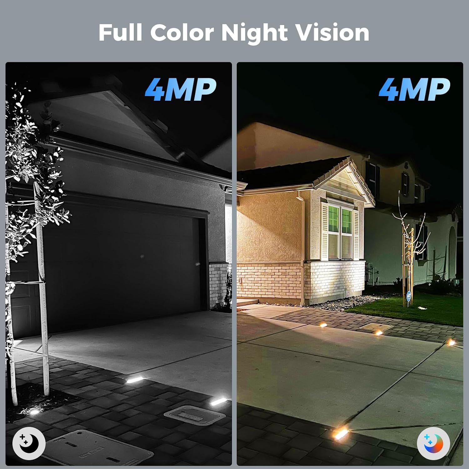Hiseeu Solar Camera Security Outdoor, 3 Pack 100% Wireless 3K 4MP Surveillance Indoor WiFi Smart Cameras for Home Security Outside, PIR/AI Motion Detection, Waterproof, Color Night Vision, 2-Way Audio