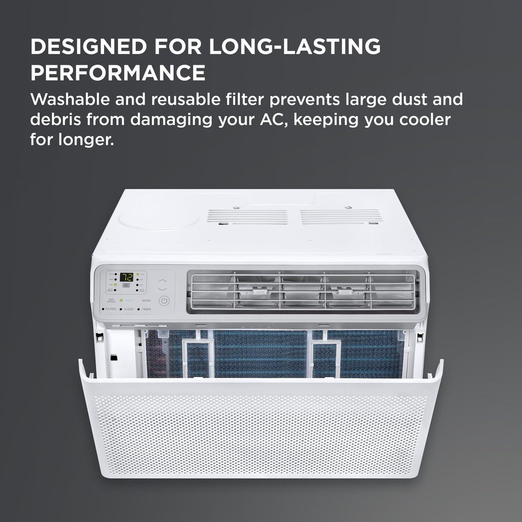 TCL 8000 BTU Smart Window Air Conditioner, Best Compact Quiet Energy Efficient AC Unit, Fan & Dehumidifier, Rooms Up To 350 Sq. Ft., Remote Control, Works with Alexa, Google Assistant & TCL Home App