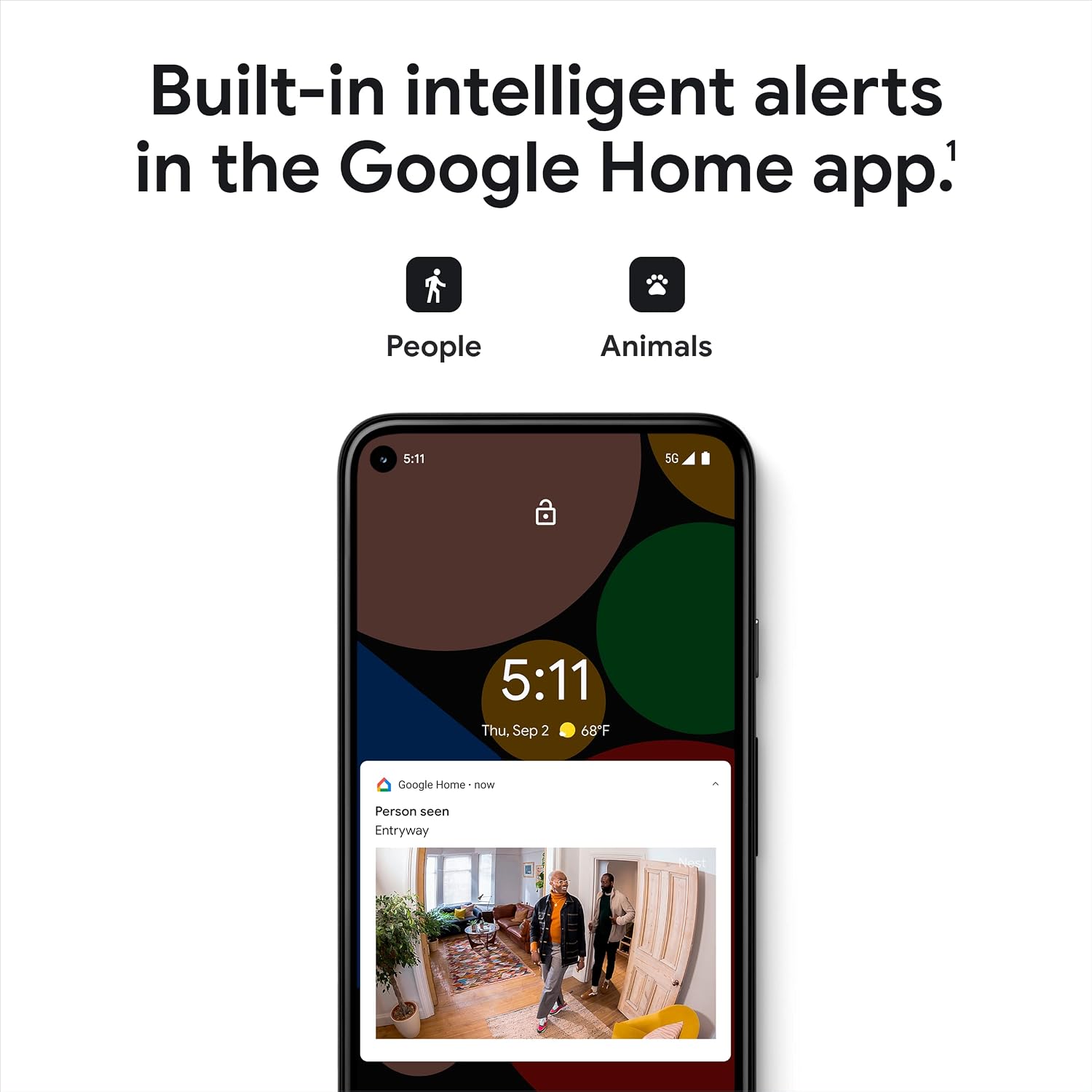 Google Nest Security Cam (Wired) - 2nd Generation - Fog, 1080p, Motion Only