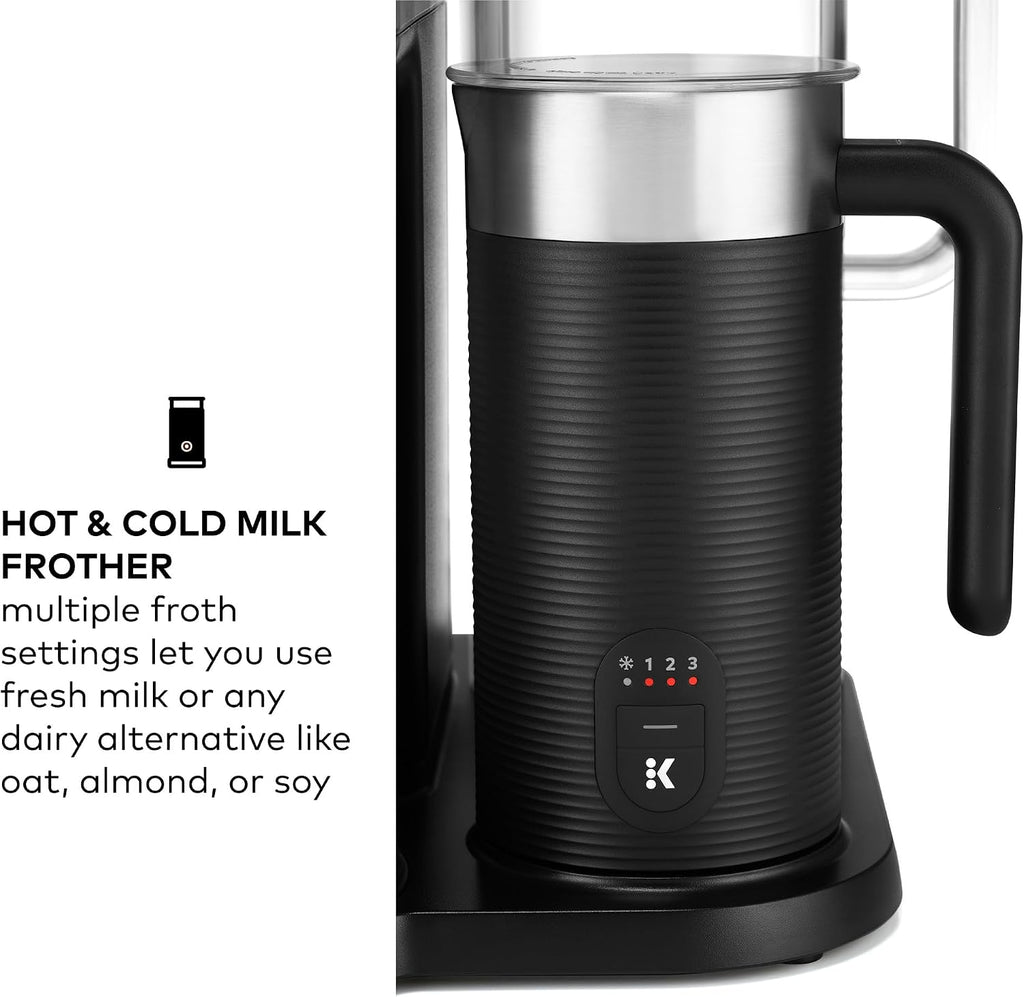 Keurig K-Café SMART Single Serve Coffee Maker with WiFi Compatibility, Latte and Cappuccino Machine with Built-In Frother, 6 Brew Sizes, Black