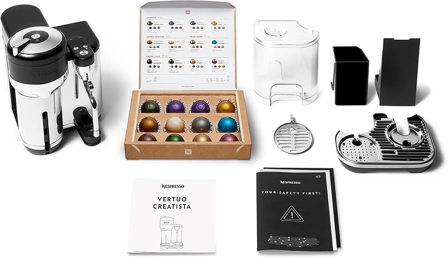 Nespresso Vertuo Creatista Coffee and Espresso Maker by Breville, Black Truffle