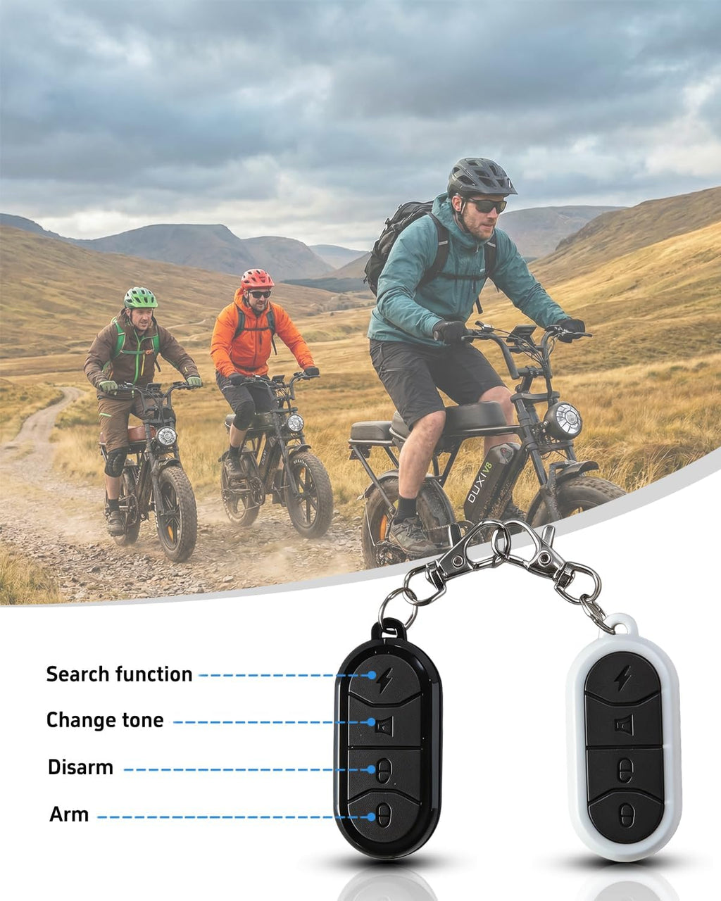 OUXI V8 Series Electric Bike for Adults, Ebike Peak 500W/1000W, 20/31 MPH, 10.4/15/30 AH Removable Battery, 16''/20' Fat Tire Electric Bike, 7-Speed Gear Electric Bicycles, Dual Disc Brakes