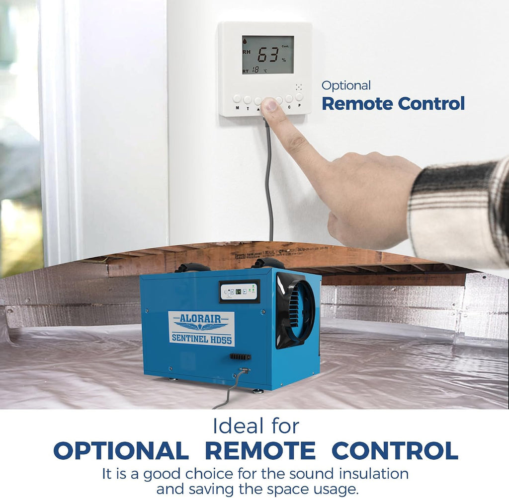 ALORAIR Commercial Dehumidifier 113 Pint, with drain Hose for Crawl Spaces, Basements, Industry Water Damage Unit, Compact, Portable, Auto Defrost, Memory Starting, 5 Years Warranty, Sentinel HD55