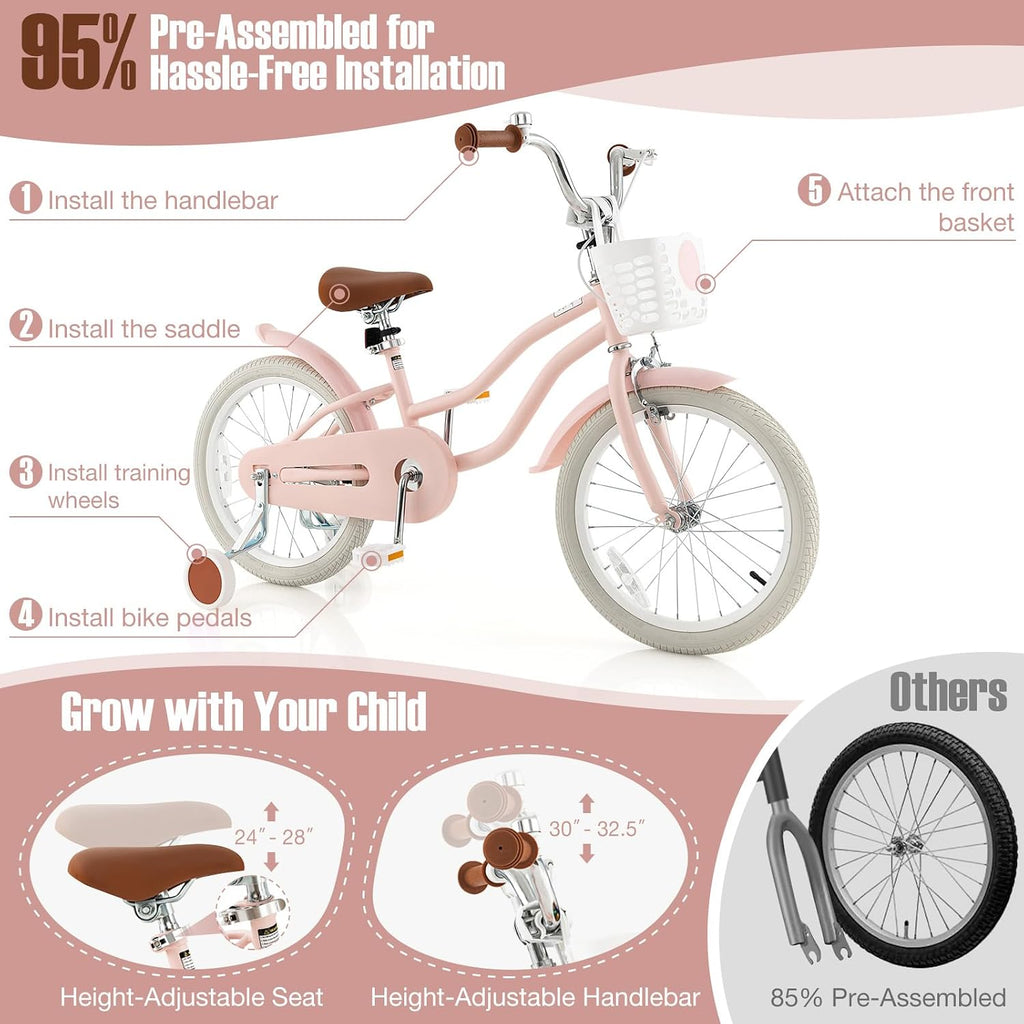 GYMAX 14'/16'/18' Kids Bike