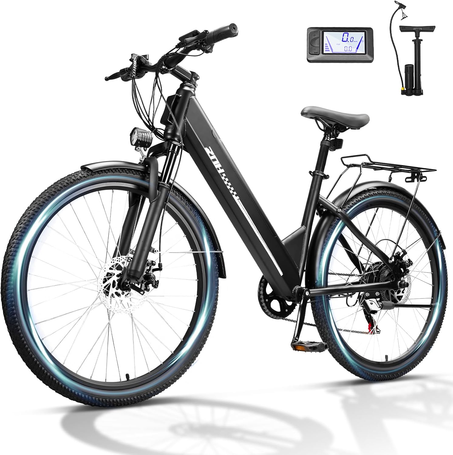 ZNH Electric Bike for Adults, 1000W Peak Motor 28MPH Mountain Ebike, 48V 13Ah Removable Battery Up to 65 Miles, 26' Electric Bicycle with 21-Speed Gear & Front Suspension, UL 2849 Certified