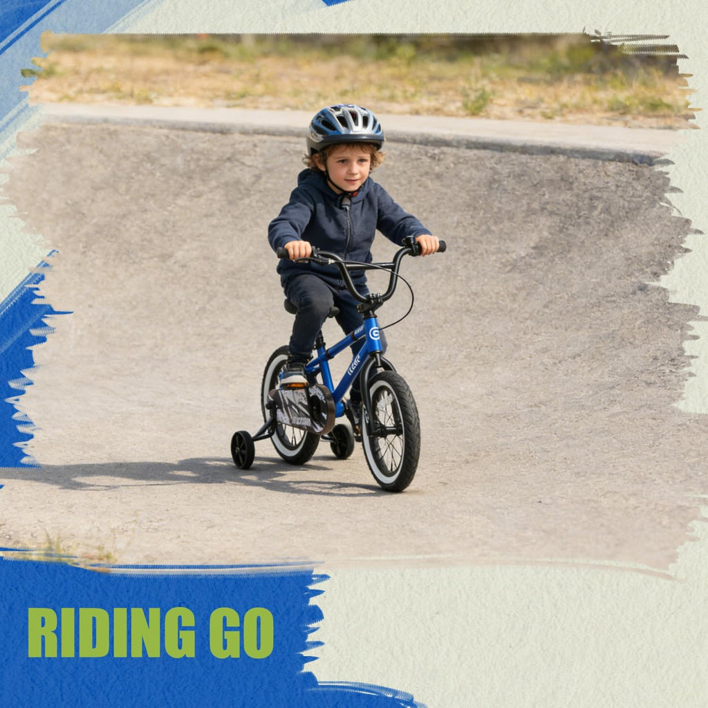 Glerc Kids Bike for Ages 1-8 Years Old, 12-16 Inch BMX Style Kids Bicycle with Training Wheels, Boys Bike for Children and Toddler, Multiple Colors