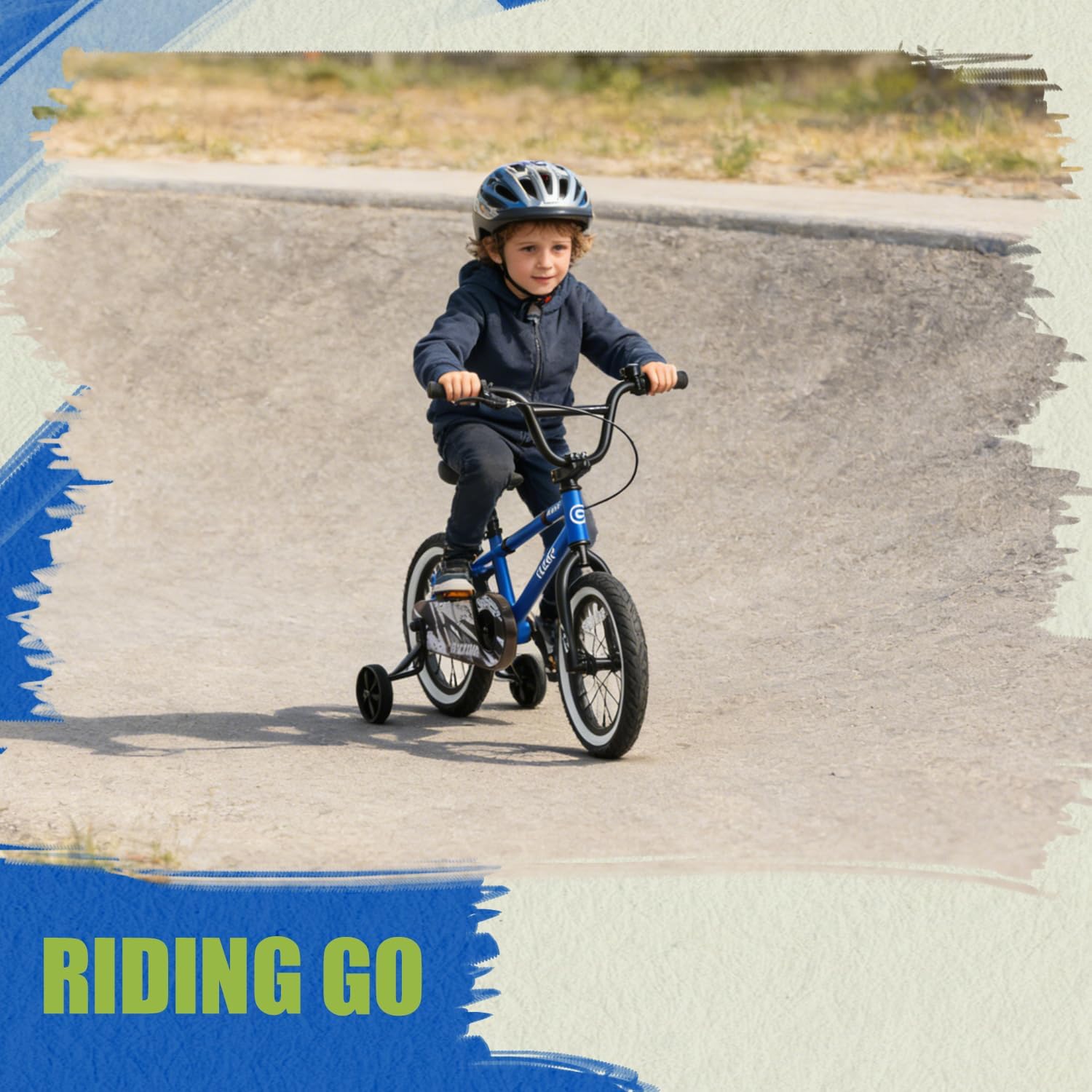Glerc Kids Bike for Ages 1-8 Years Old, 12-16 Inch BMX Style Kids Bicycle with Training Wheels, Boys Bike for Children and Toddler, Multiple Colors