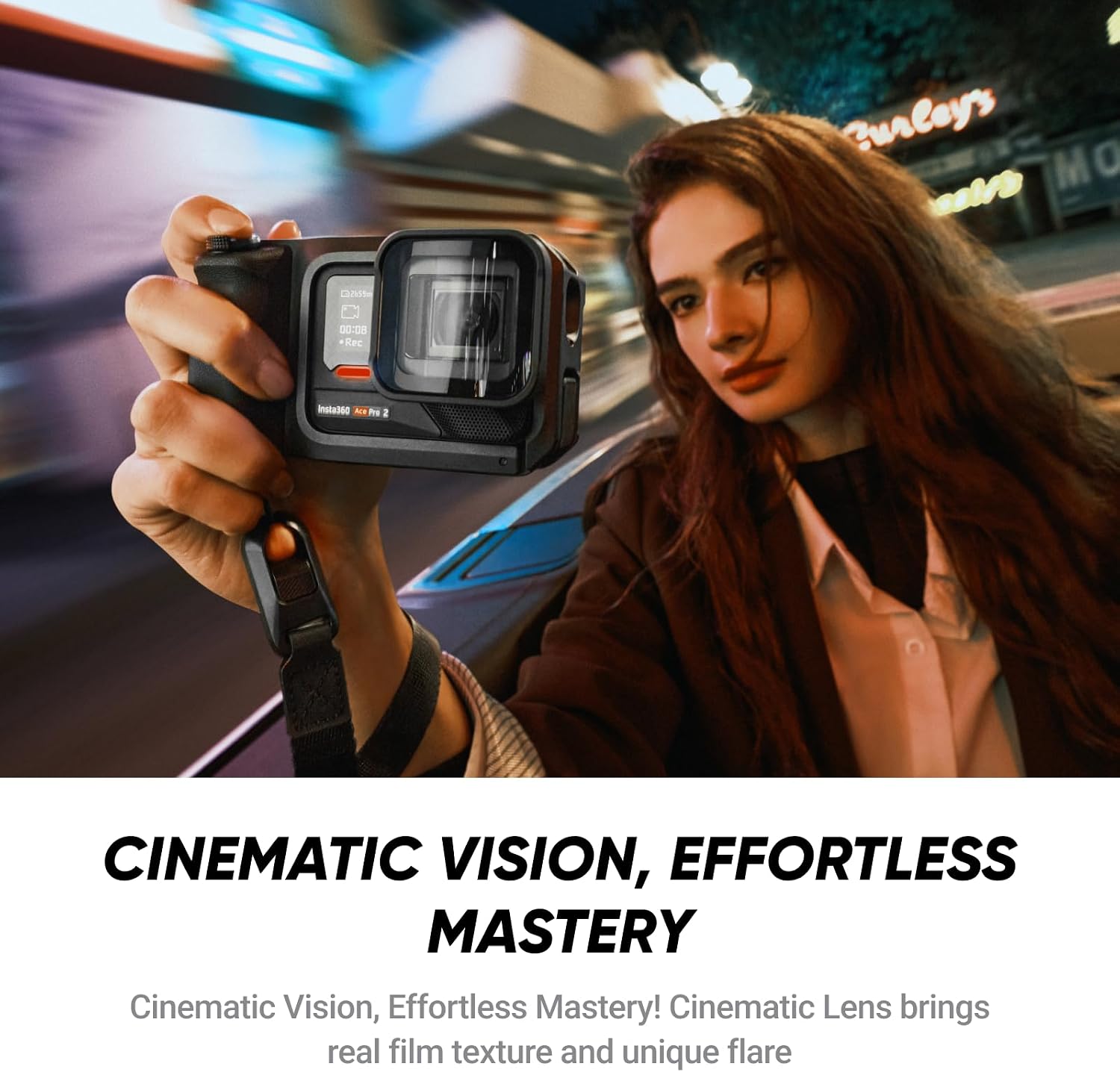 Insta360 Ace Pro 2 Videography Bundle Limited Edition - 8K Waterproof Action Camera, Co-Engineered with Leica, 1/1.3' Sensor, Xplorer Grip Pro Kit for Street Photography, Cinematic Lens