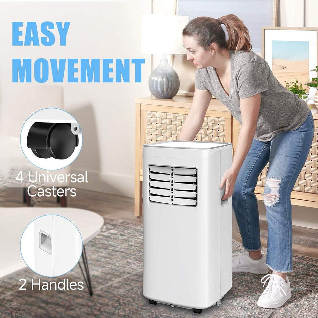 Portable Air Conditioners, 3-in-1 8500 BTU Cooling Unit with Fan & Dehumidifier for Room, Quiet Operation, Cools up to 450 sq.ft, Complete Window Installation Kit for Home Office