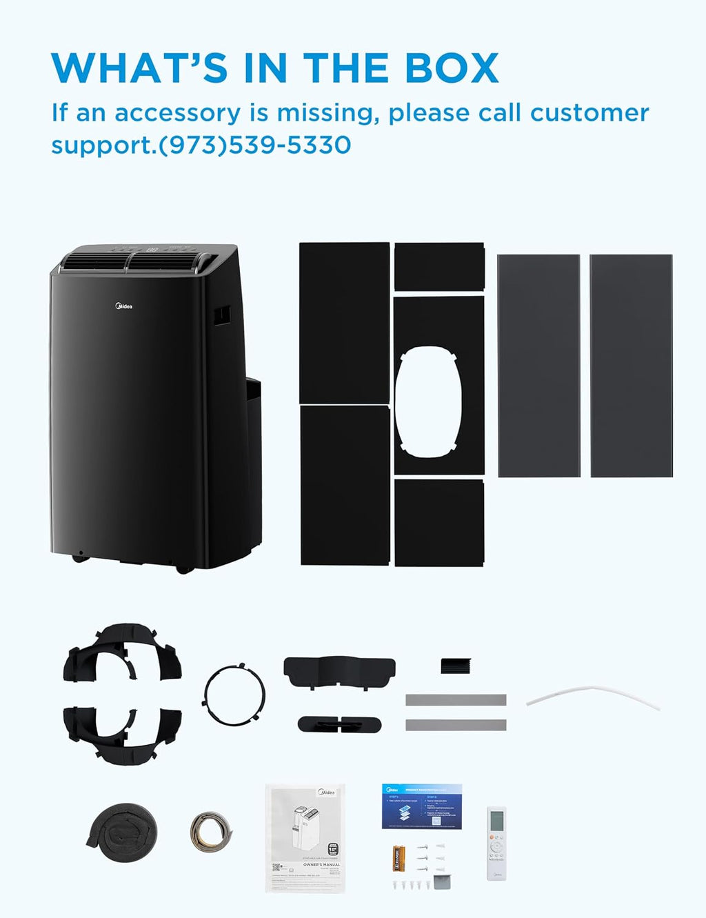Midea Duo 12,000 BTU (10,000 BTU SACC) High Efficiency Inverter, Ultra Quiet Portable Air Conditioner, Cools up to 450 Sq. Ft., Compatible with Alexa/Google Assistant, Includes Remote