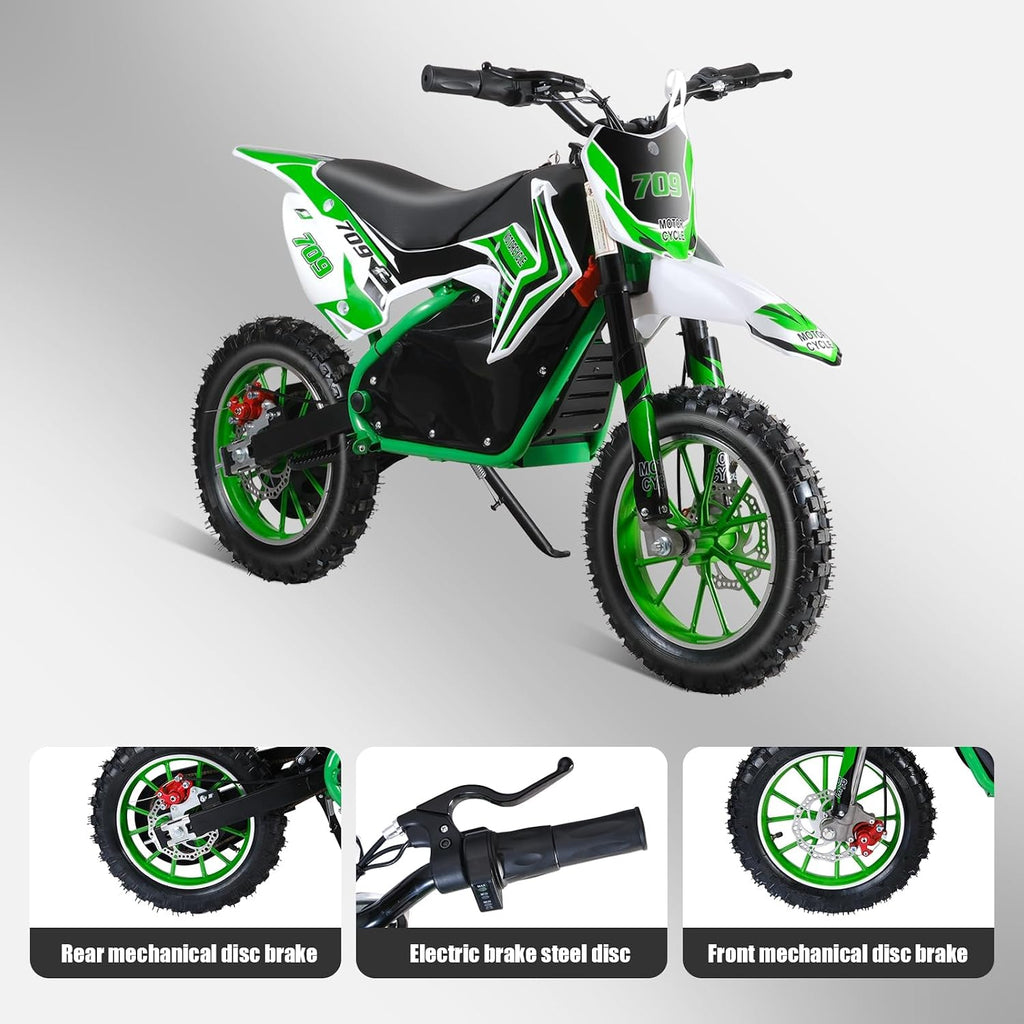 Kids Electric Motorcycle,36V 350W Kids Electric Dirt Bike with 10 Inch Tires, 25KM/H Electric Mini Bike,Support 150 pounds, 6-14 Years,Easter Gift