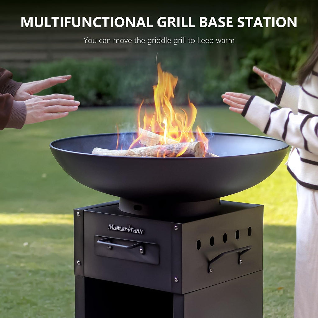 MASTER COOK Plancha Asada Grill, Spacious 470 SQIN Cooking Area BBQ Charcoal Grill, Carne Asada, Asador de Carbon, Metal Top for Backyard Parties, Camping and Outdoor
