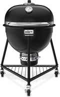 Weber Summit® Kamado E6 Charcoal Grill, Black – Dual‑Walled Insulated Steel Kamado with 24' Cooking Area, Porcelain‑Enameled Kettle & One‑Touch Cleaning System