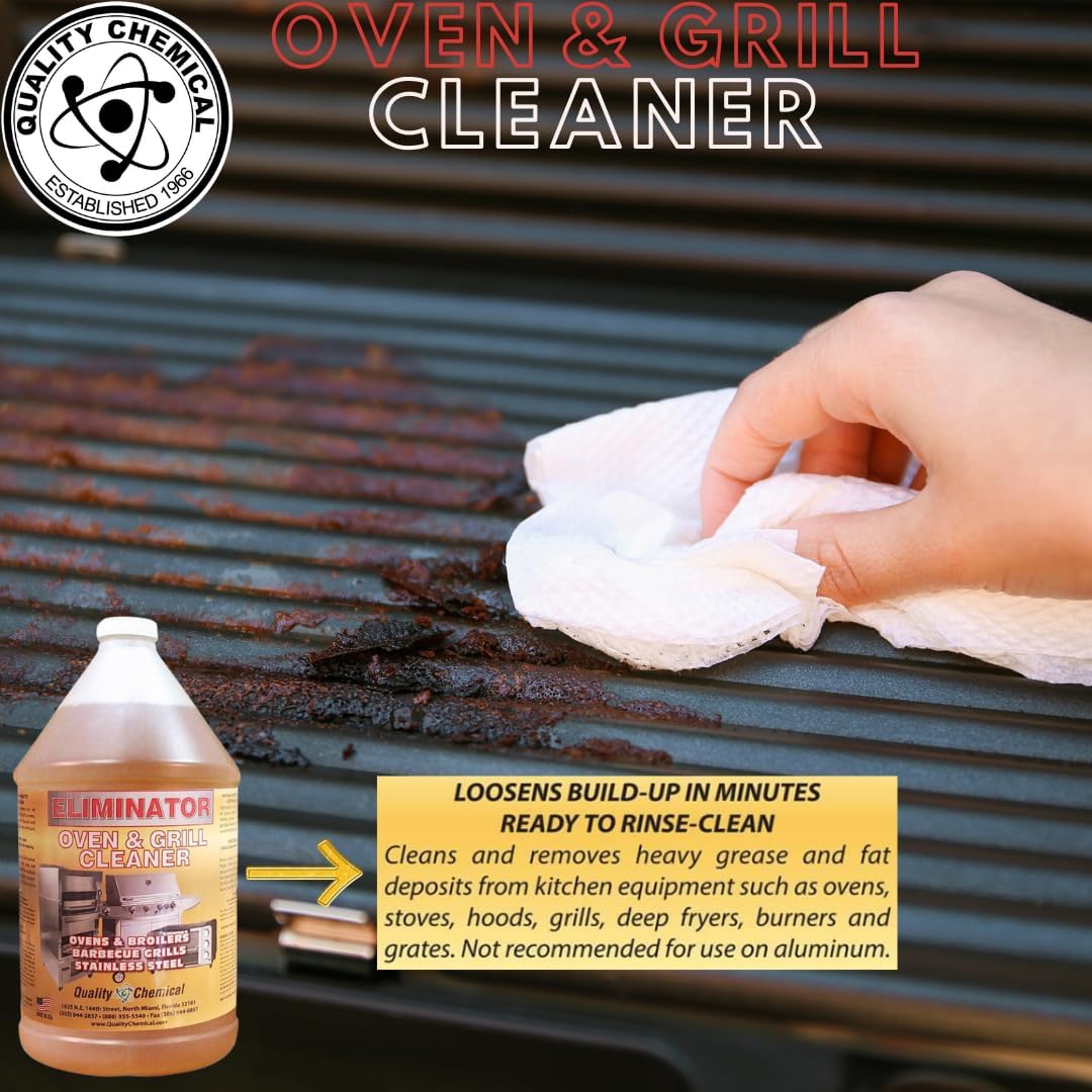 Quality Chemical Oven Cleaner & Grill Cleaner - Heavy-Duty/Fast Acting & Easy to Use/Degreaser/Heavy Duty Oven Cleaner/Best Oven Cleaner/Made in USA - 5 Gallon Pail