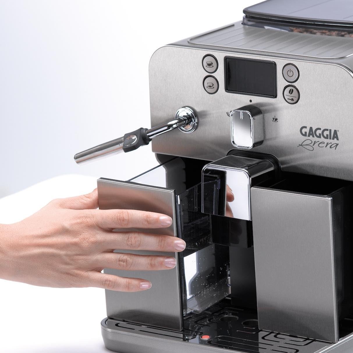 Gaggia Brera Super-Automatic Espresso Machine, Small, 40 fluid ounces, Silver