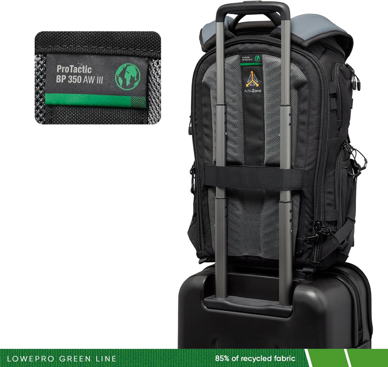 Lowepro ProTactic BP 350 AW III Camera Backpack, 4-point Access, Professional Camera Bag, DSLR/Drones/Mirrorless, Up to 14' Laptop, Rain Cover, for Photographer,Videographer, Volume 17L
