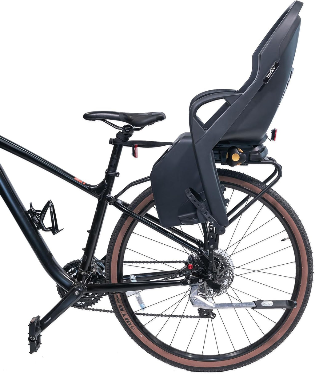 Burley Dash RM | Rack-Mounted Child Bike Seat with Padded Seating, Adjustable Fit & Footrests, Secure 5-Point Harness