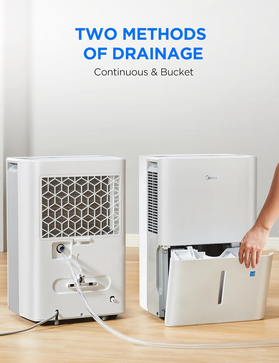 Midea 3,000 Sq. Ft. Dehumidifier for Basement, With Reusable Air Filter 35 Pint - Ideal For Basements, Large & Medium Sized Rooms, And Bathrooms (White)