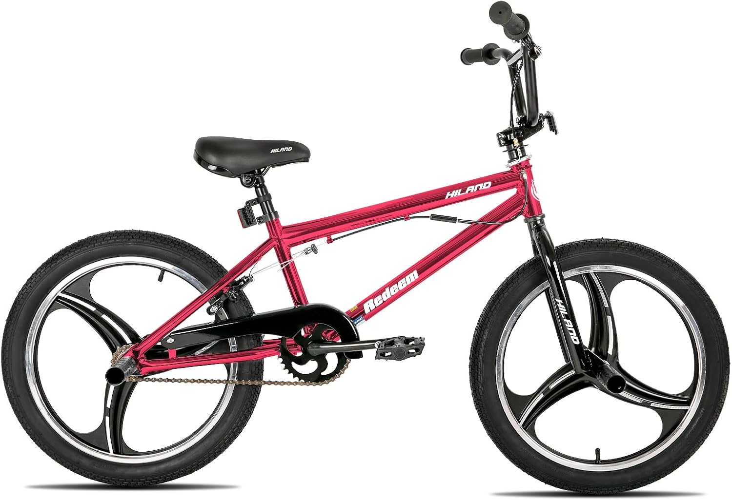 Hiland 20 Inch 3 5 Spoke Kids BMX Bike for Boys Girls Ages 5-12, 360 Degree Rotor Freestyle, 4 Pegs Single Speed Kid's BMX Bicycle, Multiple Colors