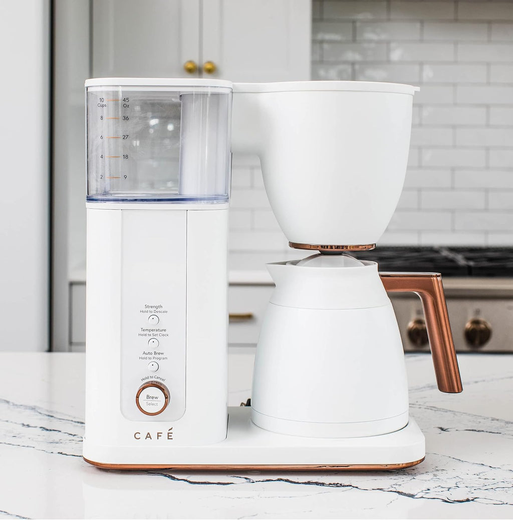 Café Specialty Drip Coffee Maker | 10-Cup Insulated Thermal Carafe | WiFi Enabled Voice-to-Brew Technology | Smart Home Kitchen Essentials | SCA Certified, Barista-Quality Brew | Matte White
