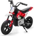 Blitzshark 24V Electric Dirt Bike for Kids，200W Motor Electric Motorcycle Aged 5-12, Electric Motorbike for Kids, Adjustable Speed, LED Breath lamp,Bluetooth,Music,Horn,Speeds 3-9MPH, Red
