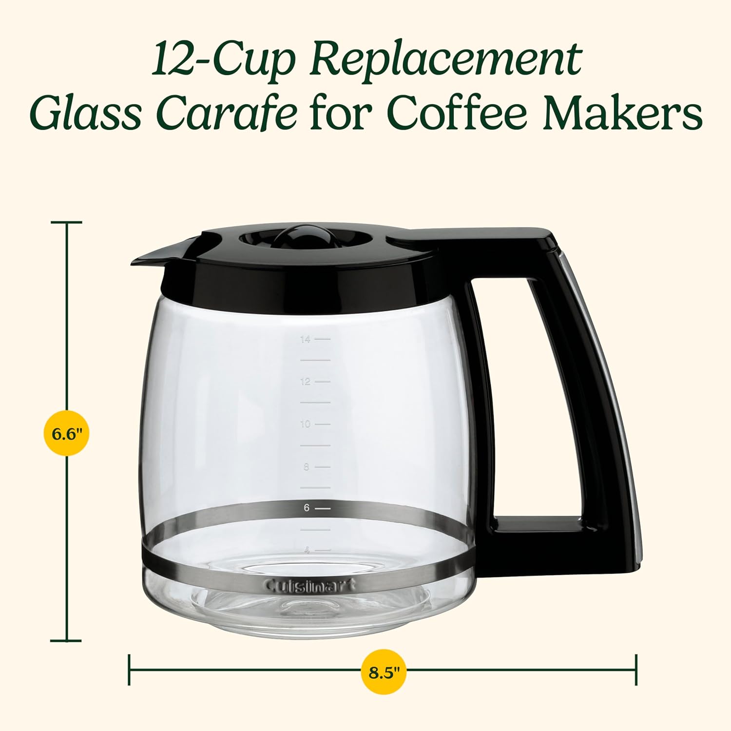 Cuisinart 14-Cup Replacement Carafe for Coffee Maker,DCC-2200RC,(Pack of 6)