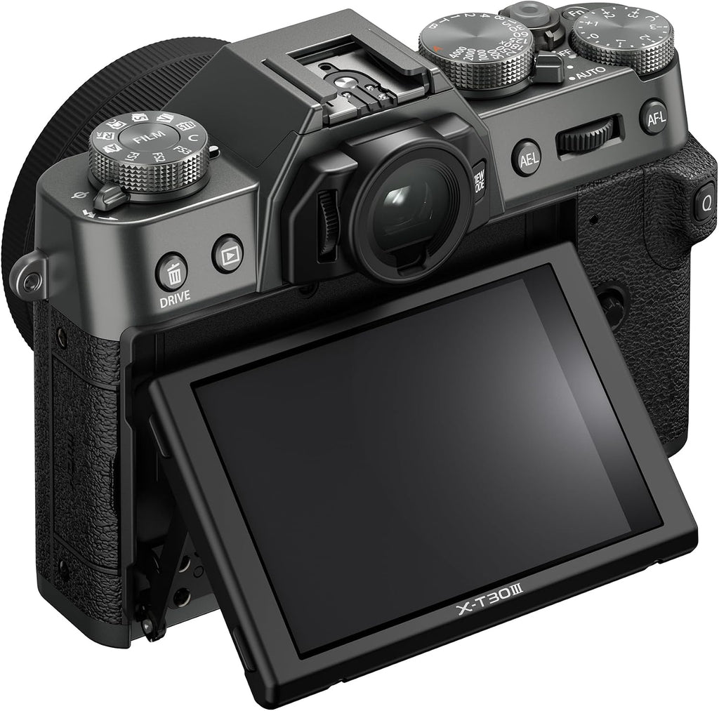 FUJIFILM X-T30 III Mirrorless Camera Body, with XC13-33mm Lens Kit, Charcoal Silver