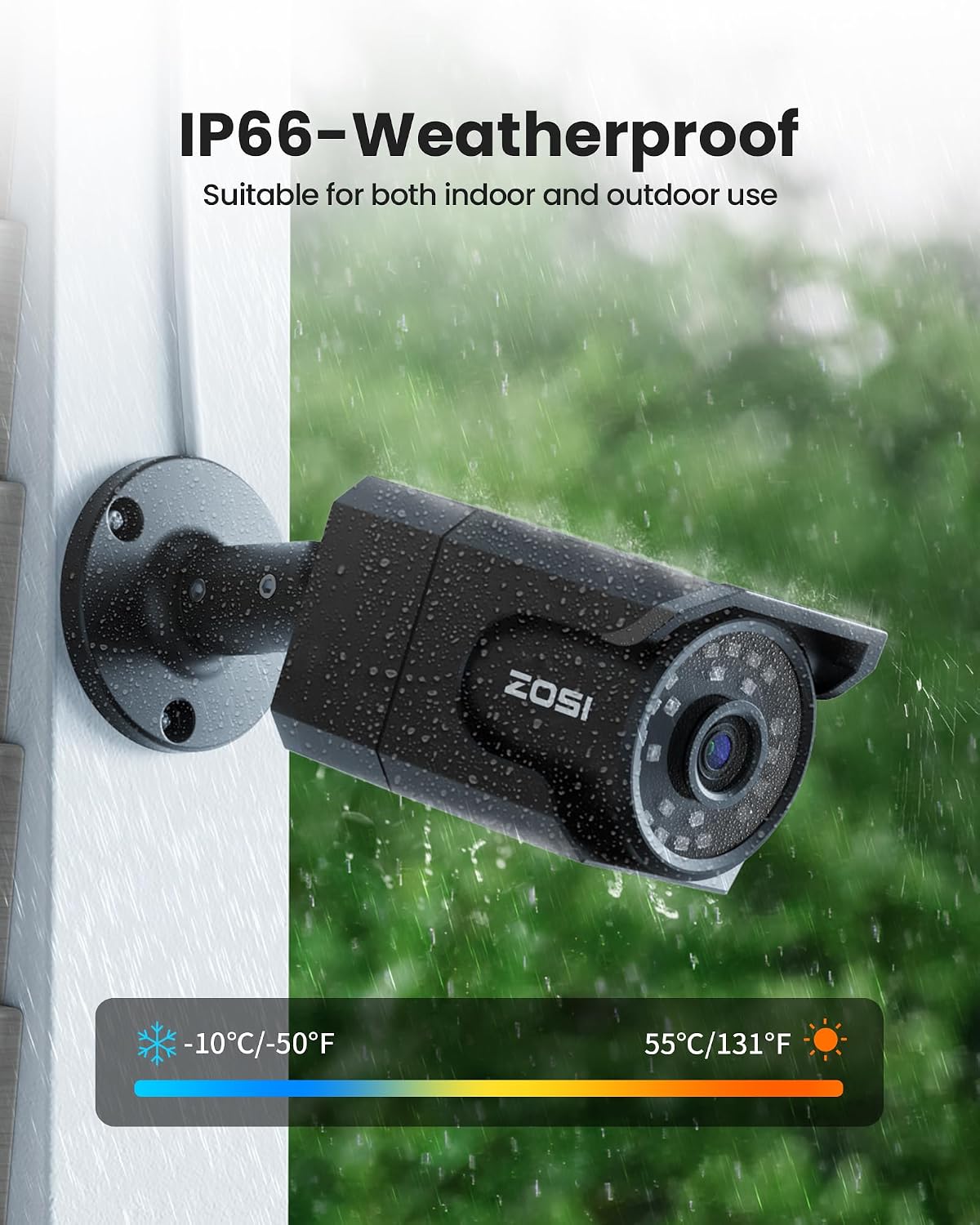 ZOSI 4K 16CH PoE Security Camera System, 8 x 8MP PoE IP Camera Outdoor Indoor with Human Detection, 100ft IR Night Vision, IP66 Weatherproof, 4K 16CH H.265+ NVR with 4TB HDD for 24/7 Audio Recording