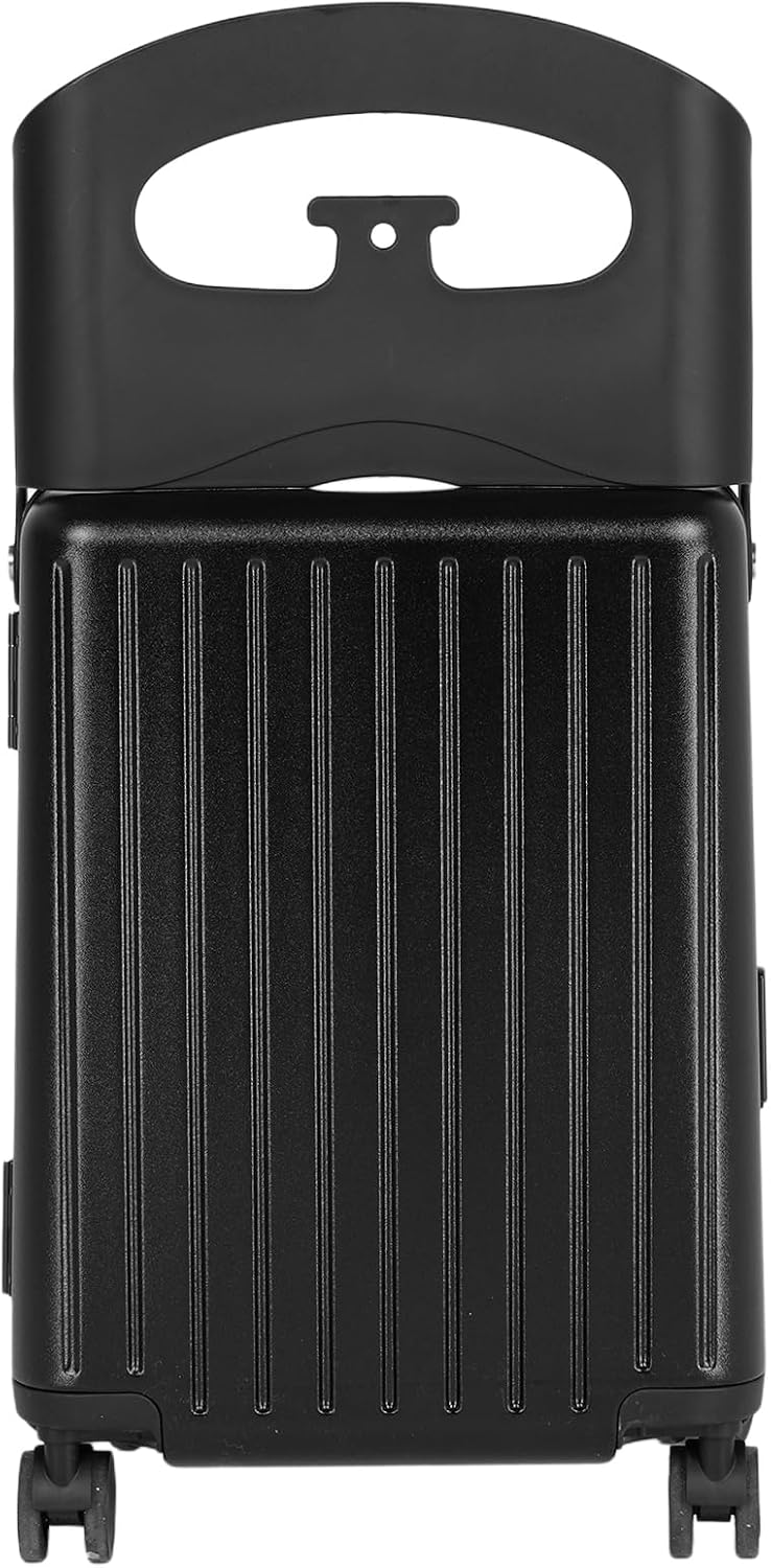 smilesun 20' Carry On Luggage with Seat For Kids & Adults，Hardside Ride On Suitcase with 360°Spinner and TSA Lock For Travel(Black, 20-in)