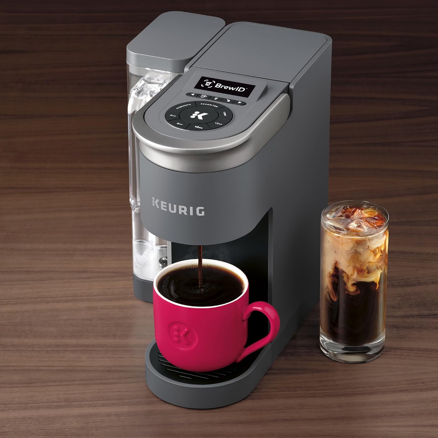 Keurig K-Supreme SMART Single Serve Coffee Maker With Wifi Compatibility, 4 Brew Sizes, And 66oz Removable Reservoir, Compatible with Alexa, Gray