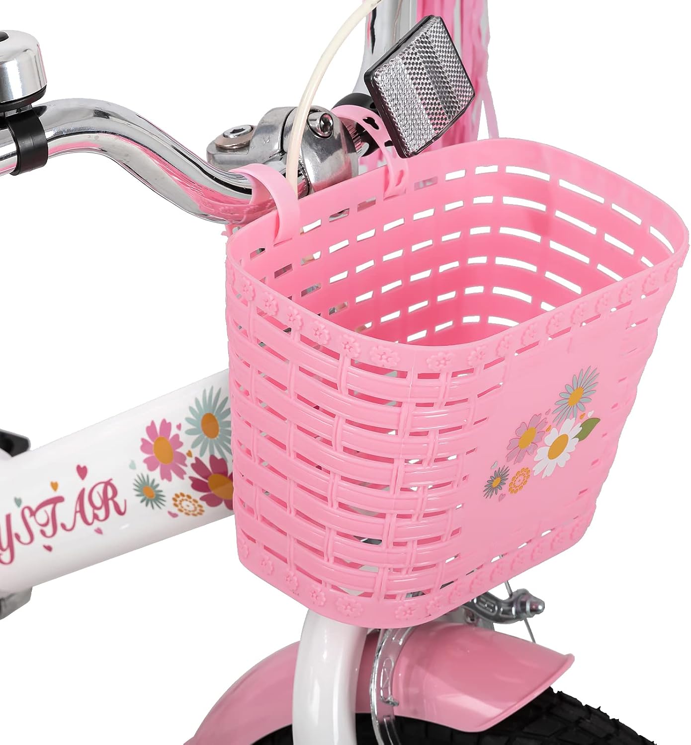 JOYSTAR Little Daisy Kids Bike for Girls Boys Ages 2-7 Years, 12 14 16 Inch Girls Bikes with Doll Bike Seat & Streamers, Boys Bike with Flag & Number Plate, Multiple Colors