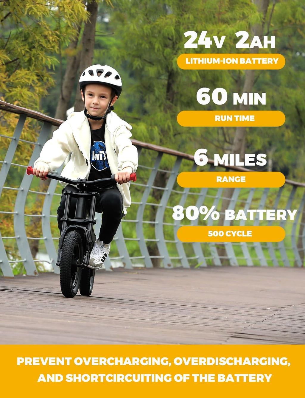 K2 Electric Balance Bike for Kids, 12 inch Pneumatic Tire Kids Electric Bike, 150W Peak Motor 24V/2AH Battery, Range 6 Miles, Suspension Fork, Adjustable Seat, Electric Motorcycle for Ages 3-8