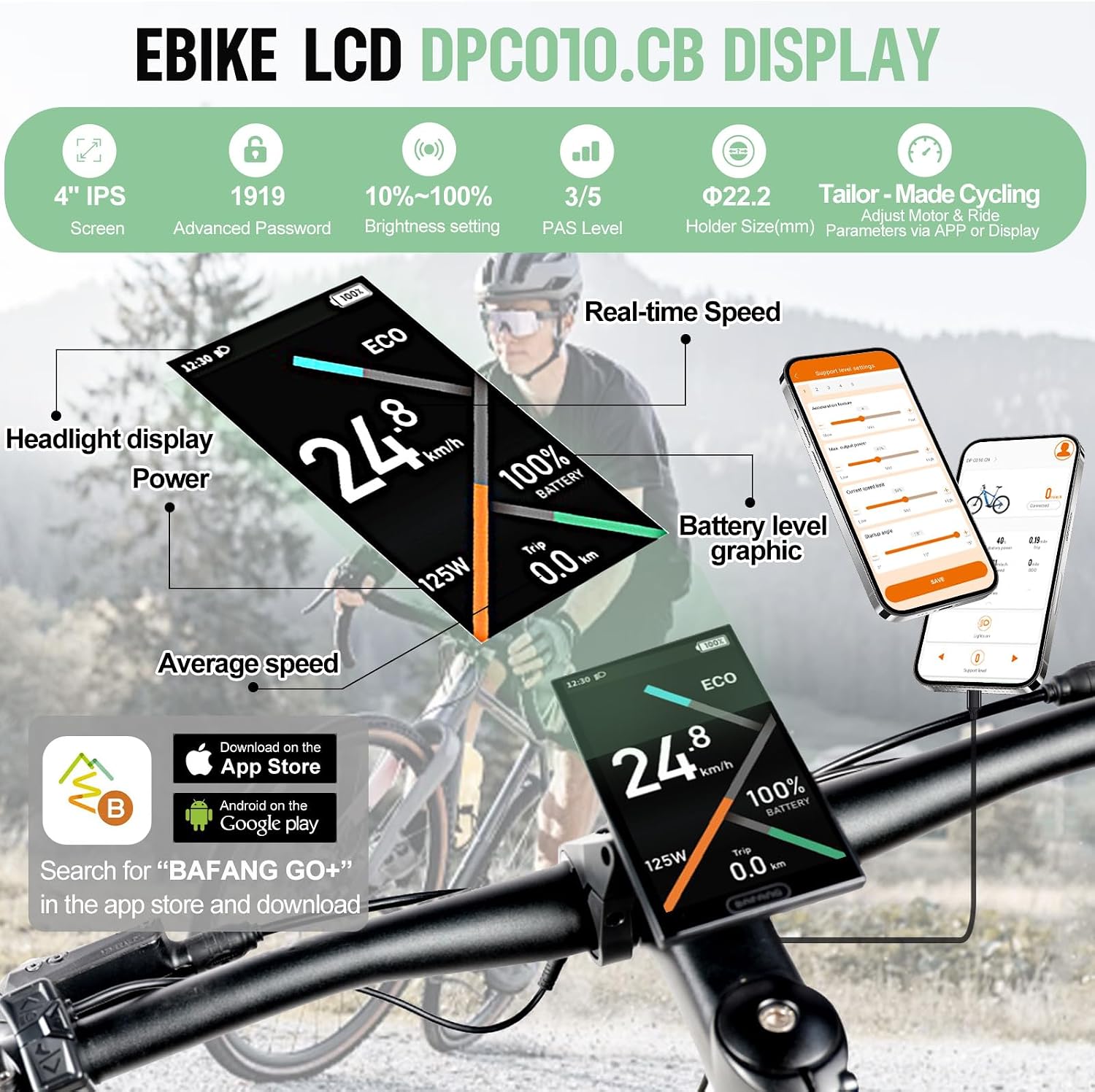 BAFANG 1000W Mid Drive Kit 52V BBSHD 68MM Ebike Conversion Motor Kit, Electric Bike M615 Optional 500C DM03 P860C C18-9 B02N T1 Display with 52V 20Ah Yingwu Battery