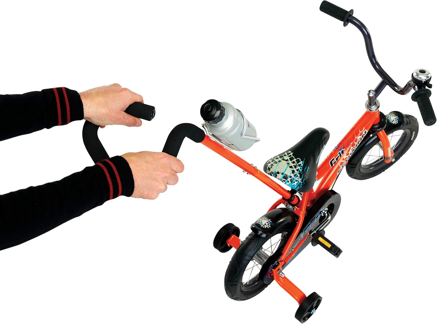 Schwinn Petunia and Grit Bike, Bike for Kids Ages 2-4, Steerable Beginner Bicycle with Training Wheels, Parent Push Handle, Rear Coaster Brake, Adjustable Seat