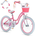 RoyalBaby Girls Bike, Stargirl EZ Kids Bike Balance and Pedal Bicycle with Basket and Dual Handbrake, 12 14 16 18 Inch Toddlers to Big Kids 3-8 Years, Multiple Colors