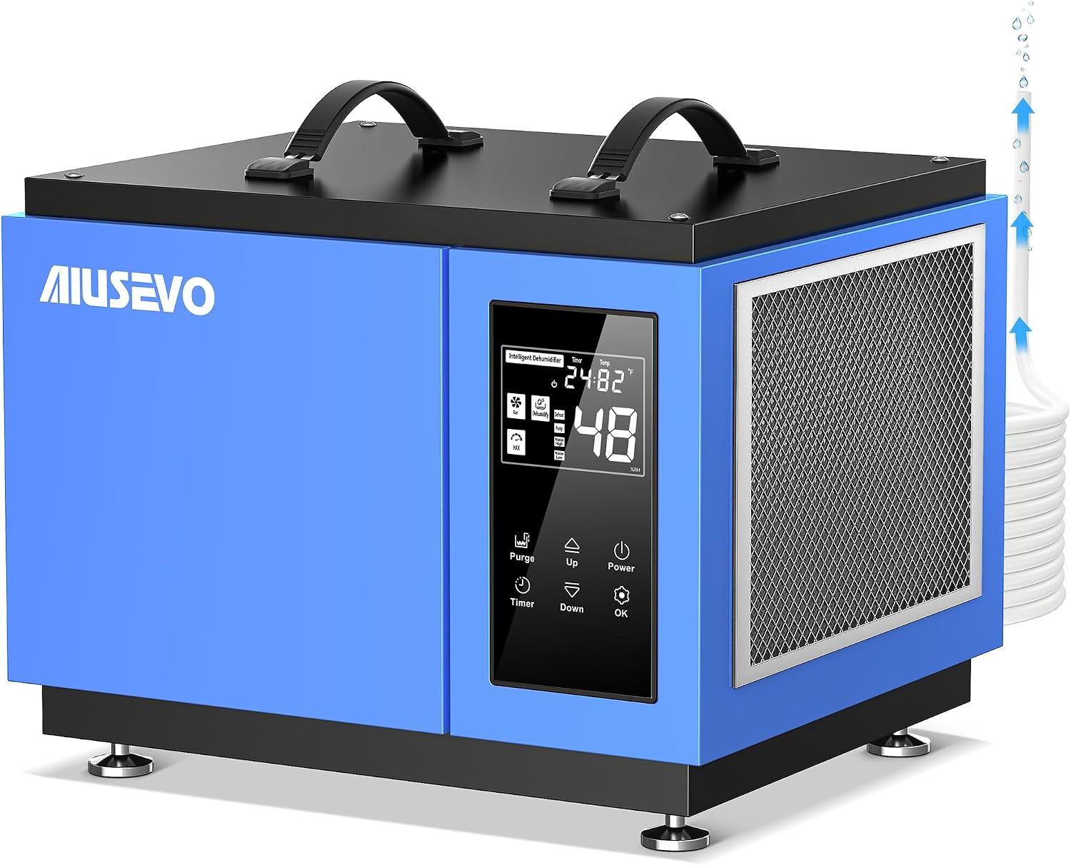 75 Pints Crawl Space Dehumidifier with Pump and Drain Hose, Commercial Dehumidifier for Basement up to 5,200 Sq. Ft for Water Damage, Attic, Garage, Industrial, Auto Defrost, Humidity Control