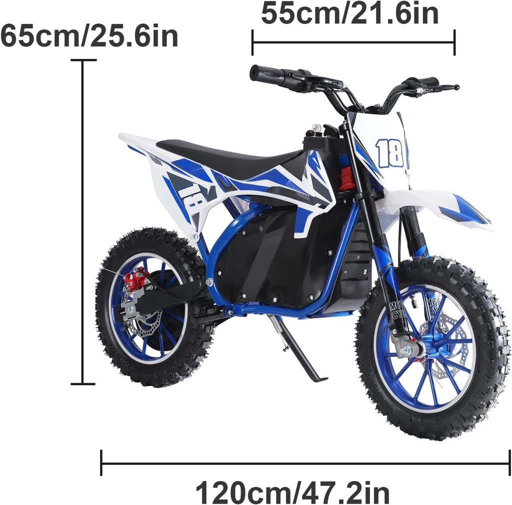 Mini Motorcycle,Stylish and Powerful Kids Dirt Bike with 36V 9A Battery-Stable Circuit System for Long Battery Life and User Safety,Speed: 25KM/H,6-14years
