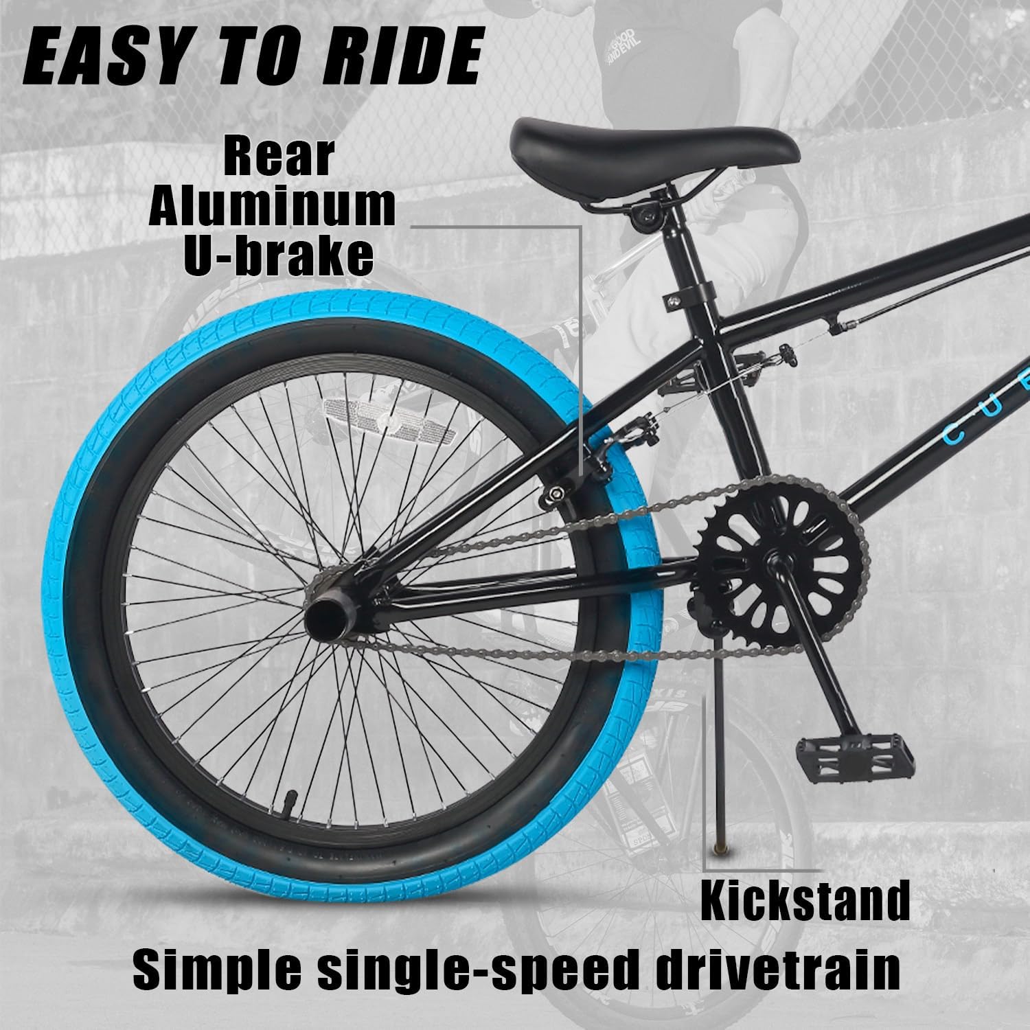 cubsala Freestyle BMX Bike, 18 20 Inch Kids Bicycle for 5-13 Years Old Kids and Beginner Level Rider, Multiple Colors