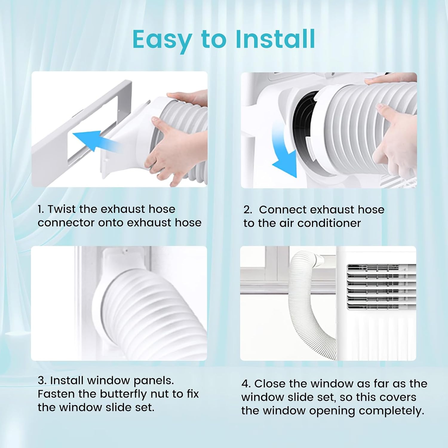 Antarctic Star Portable Air Conditioners 8,000 BTU, Small Portable AC with Cooling, Fan, Dehumidifier Function, 24H Timer, Cooling up to 350 Sq.Ft. Window Kit Panel, 62ºF and 86ºF Temperature Range