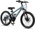 Glerc 20 24 Inch Kids Bike, Kids Mountain Bike for Boys and Girls Ages 6-15, 21-Speed Skyline Bicycle with Front Suspension and Disc Brakes, Multiple Colors
