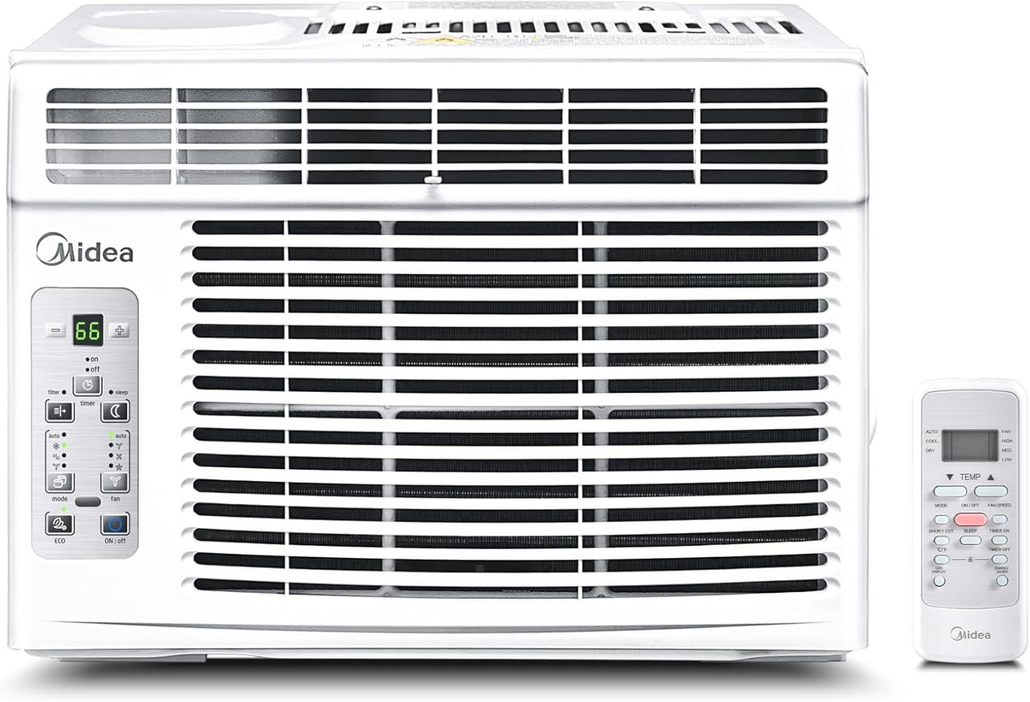 Midea 6,000 BTU Window Air Conditioner, 3-in-1 Cool/Fan/Dehumidifier Window AC Unit, Easycool Air Conditioner with Remote Control, Cools up to 250 Sq. Ft., Fits bedroom, study, office