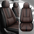 for Land Rover Discovery 1999-2024 2025 Leather Seat Covers,Waterproof Anti-Slip Car Seat Protectors,Soft Only Front Car Seat Cushions,Easy to Install Car Seat Covers(Black-Coffee,2 Seats)