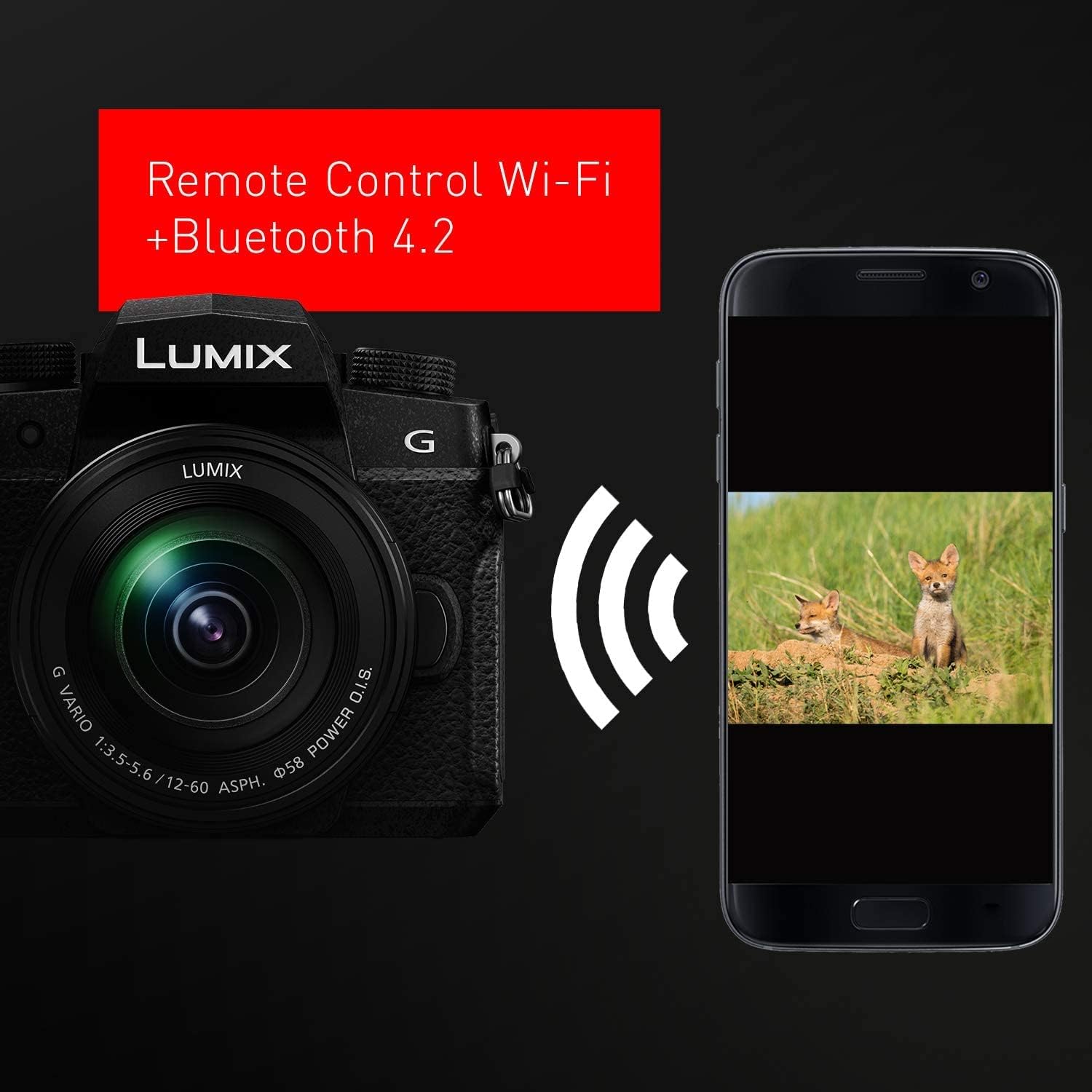 Panasonic LUMIX G95D 20.3 Megapixel Mirrorless Camera, 12-60mm F3.5-5.6 Micro Four Thirds Lens, 5-Axis Dual I.S. 2, 4K 24p 30p Video, Pre-Installed V-Log L, 3' OLED Touchscreen - DC-G95DMK(Black)