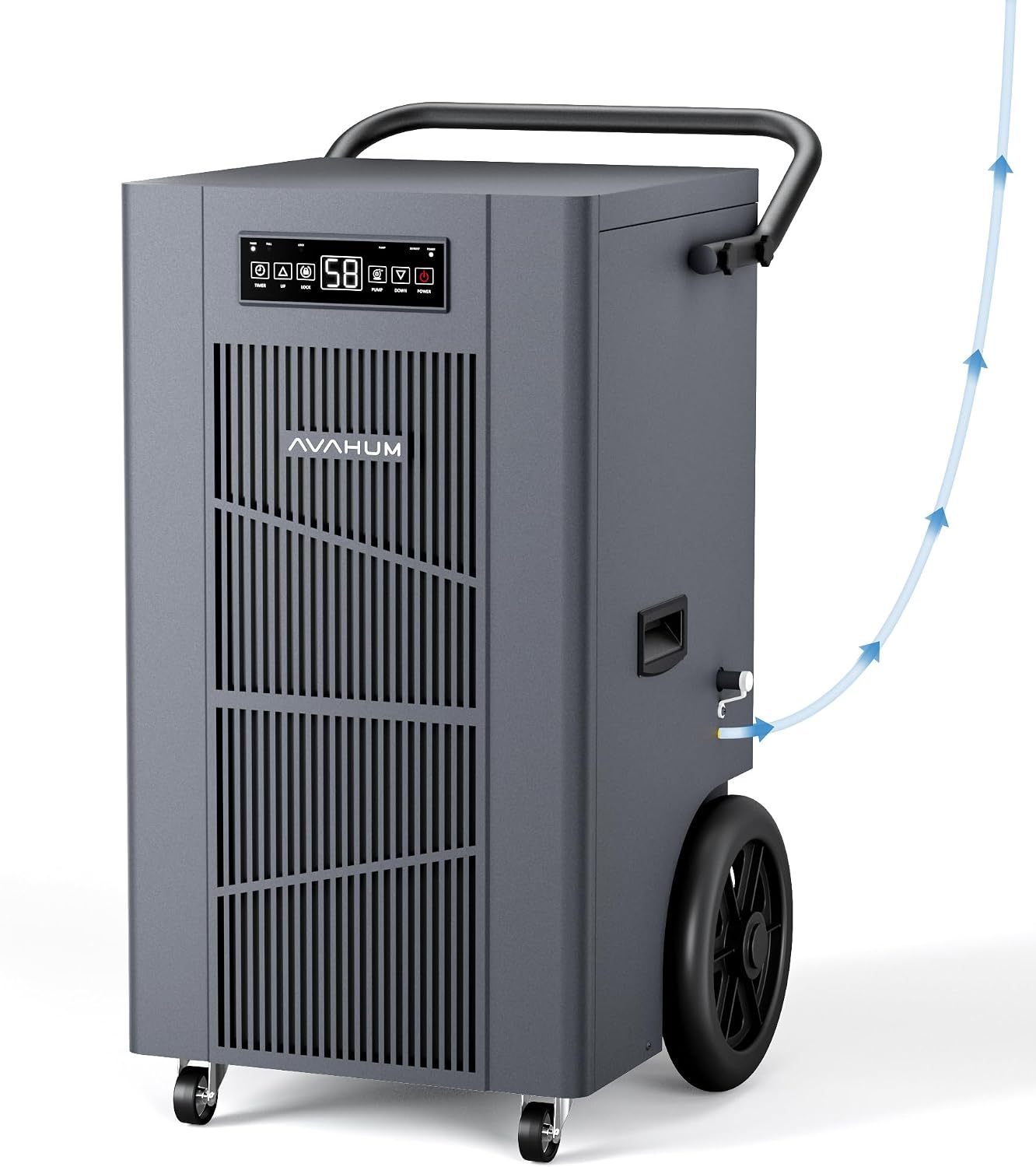 320 Pint Commercial Dehumidifier with Pump,Commercial Grade Dehumidifier for Basement,24H Timer,9000 sqft Large Spaces for Industrial,40Gallon/Day,Continuous Dehumidification,Auto Defrost 20A Socket