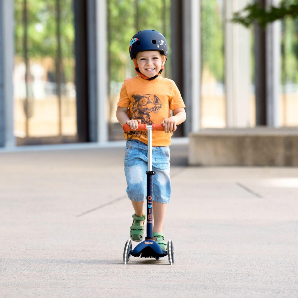 Micro Kickboard | Mini LED Kids Scooter for Ages 2-5 | Children up to 110 lbs | 3 Wheel Lean-to-Steer Design | Adjustable T Bar | Smooth Ride, Motion Activated PU LED Wheels | Swiss Design