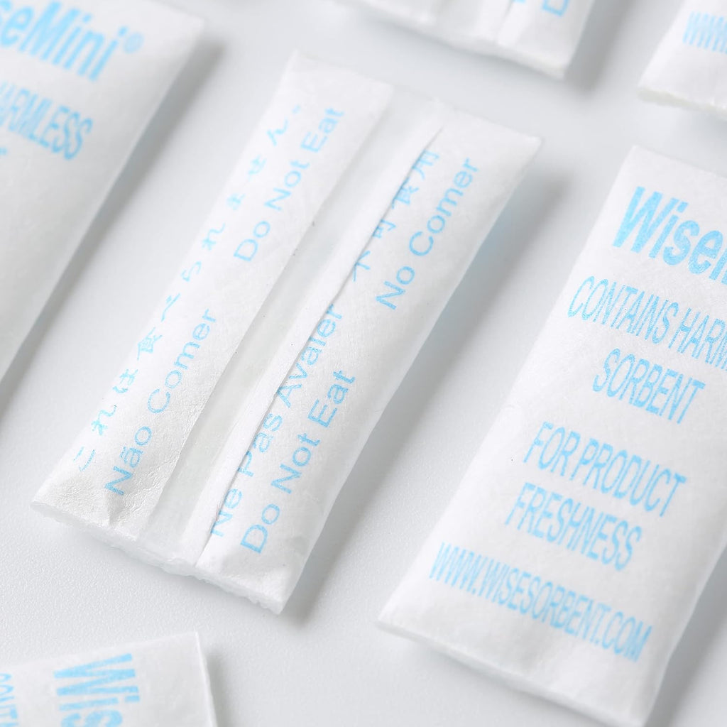 Wisesorb 0.5 Gram 11000 Pack Silica Gel Packs, Dessicant Packets, Moisture Absorbers for Food Storage, Food Grade Desiccant Dehumidifiers, WiseMini
