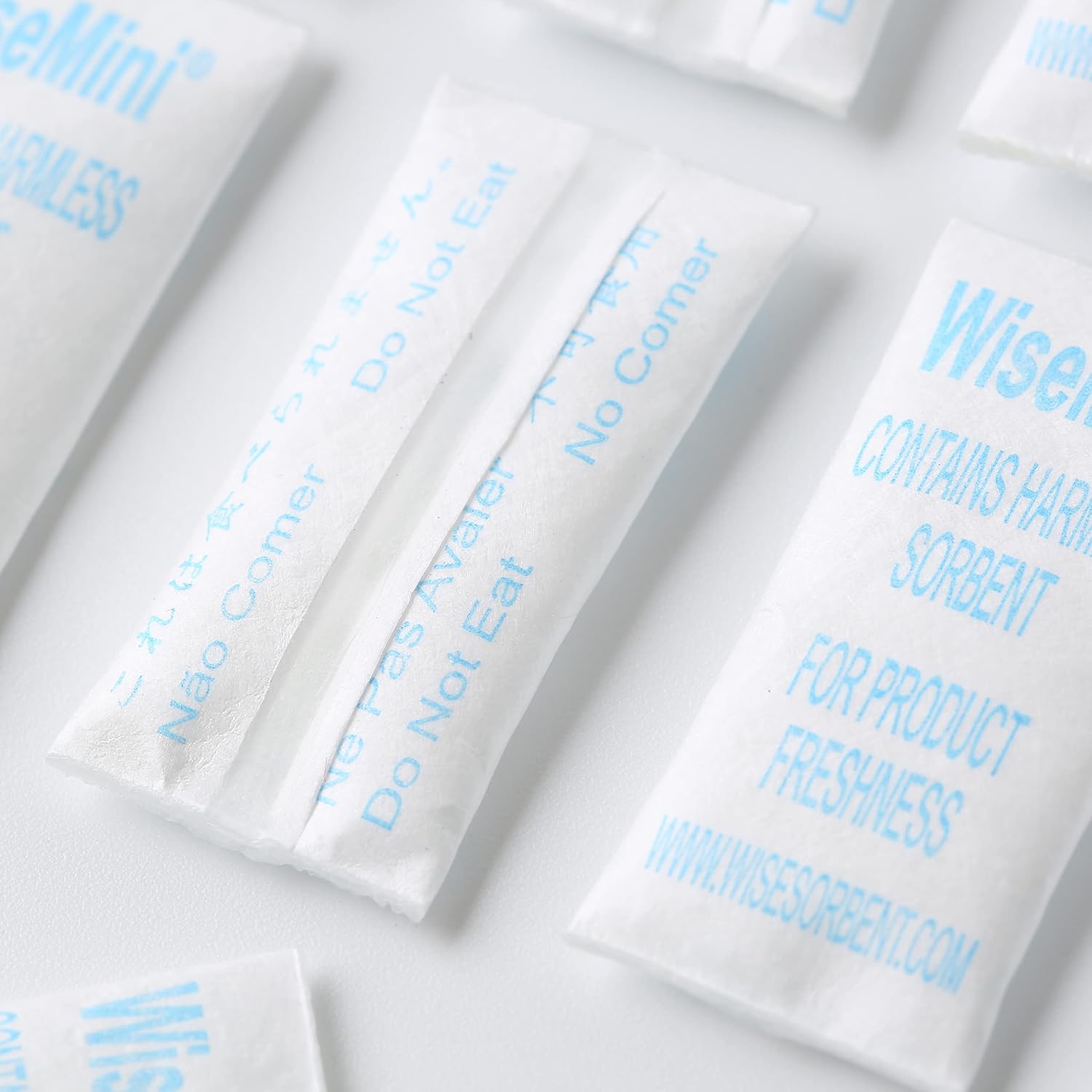 Wisesorb 0.5 Gram 11000 Pack Silica Gel Packs, Dessicant Packets, Moisture Absorbers for Food Storage, Food Grade Desiccant Dehumidifiers, WiseMini